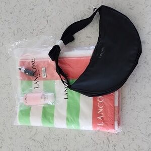 Lancome Nylon Bag, Towel, Tonique Confort & Génifique Ultimate Recovery Serum